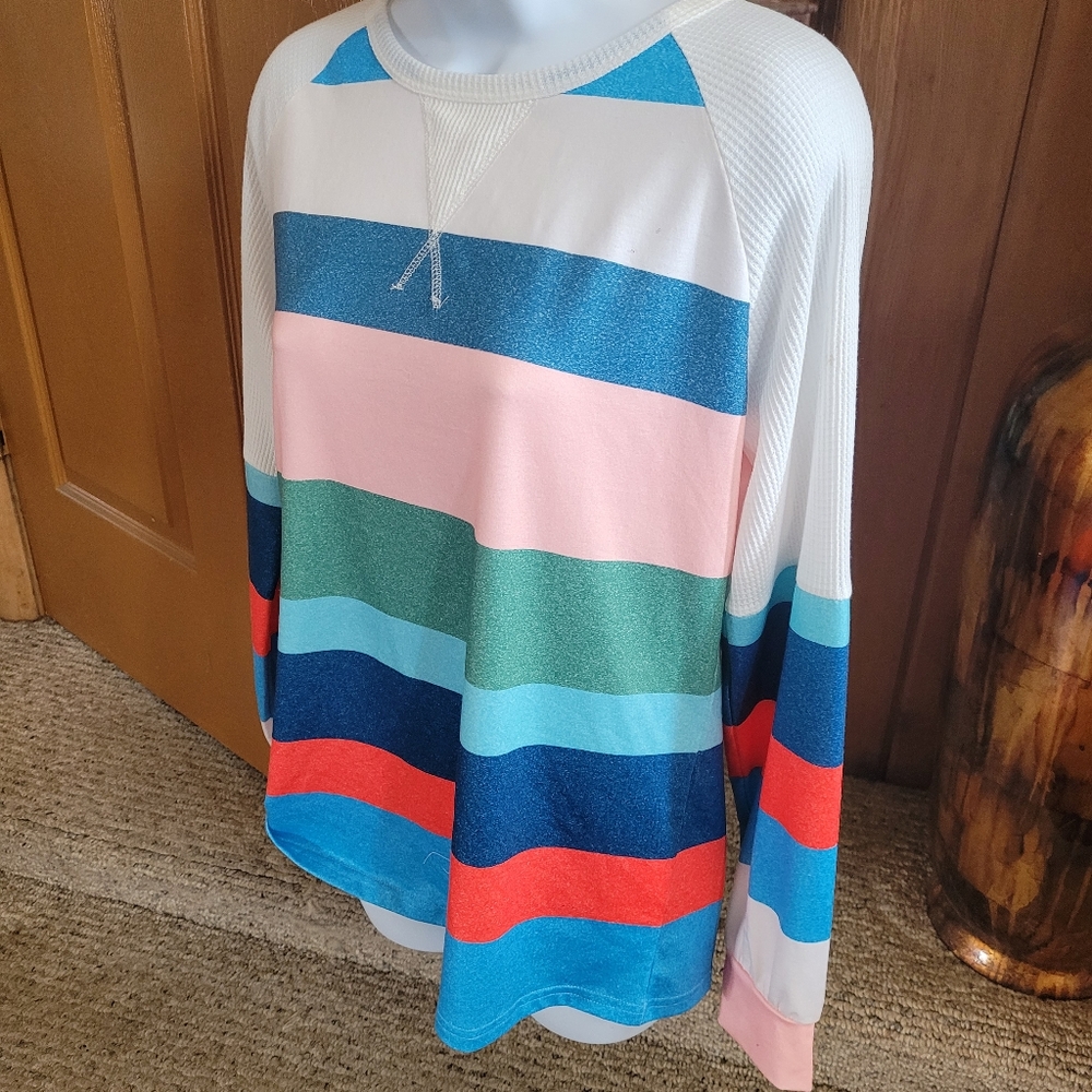 💜 NEW Color Block Long Sleeve Top - Picture 5 of 5